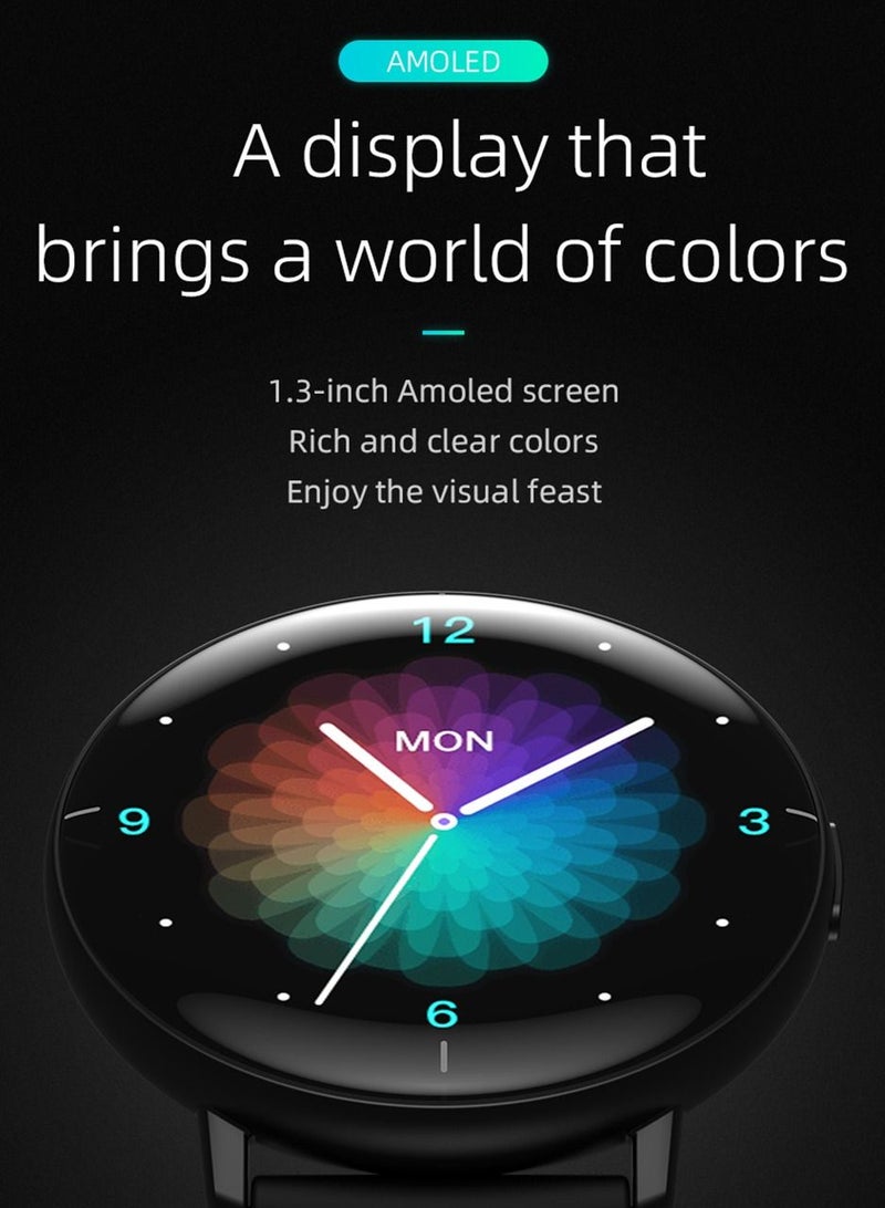 Lite 1.3 Inch AMOLED Smartwatch With Fitness Tracker