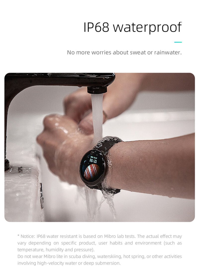 Lite 1.3 Inch AMOLED Smartwatch With Fitness Tracker