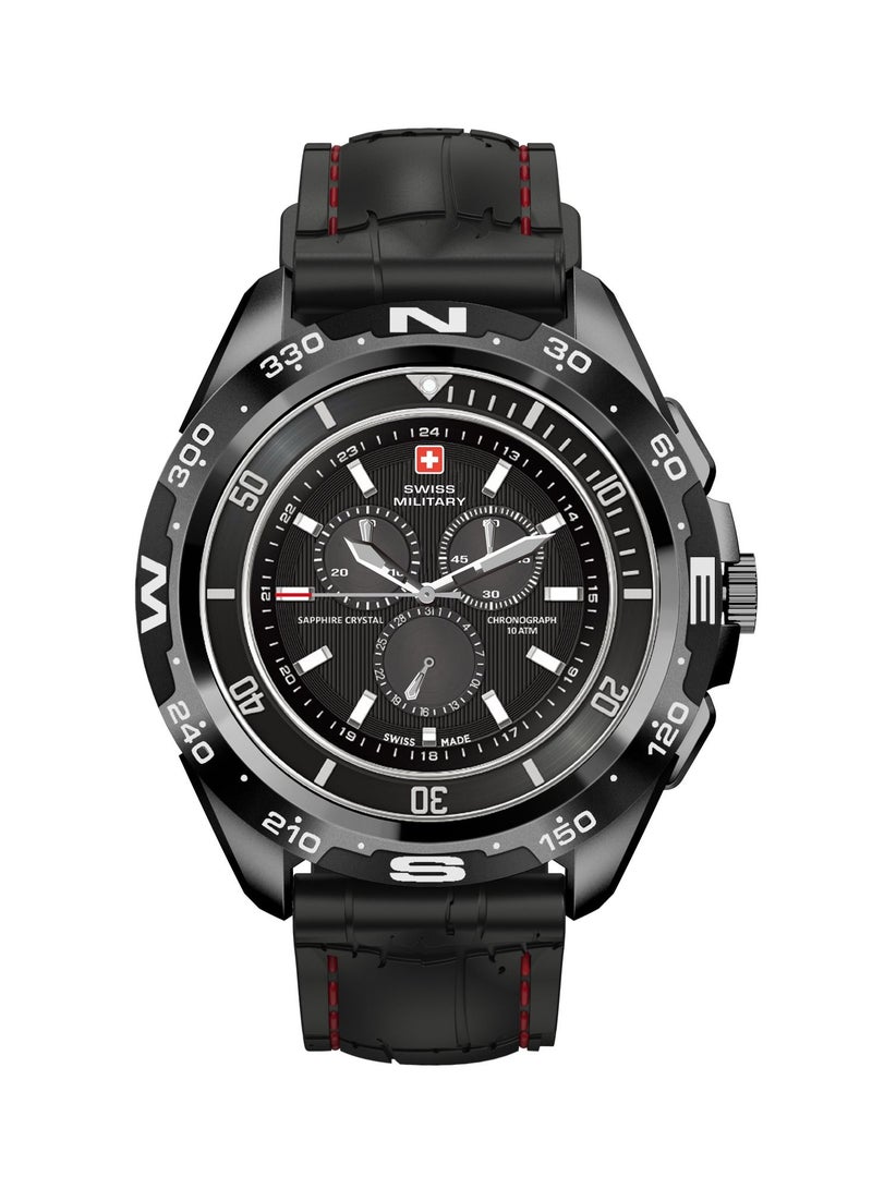 Swiss Military Dom Smartwatch:Call Features,Sports Tracking Heart Rate/Blood Pressure/Oxygen Level Monitoring, Magnetic Charging Base, 5-7 Days Battery Life Compatibility: iOS/Android - Black