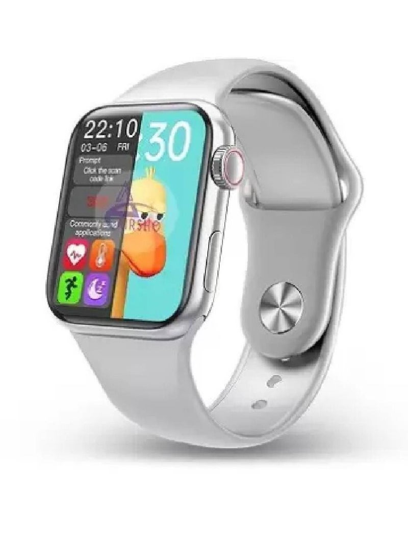HW16 Split Screen Smartwatch With Rotating Side Button White