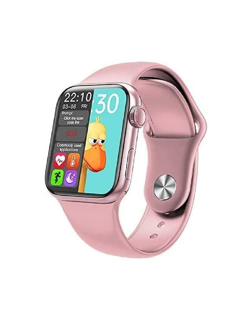 HW12 Android Smart Watch 1.57 inch Square Screen Heart Rate monitoring Bluetooth HD Call Pink