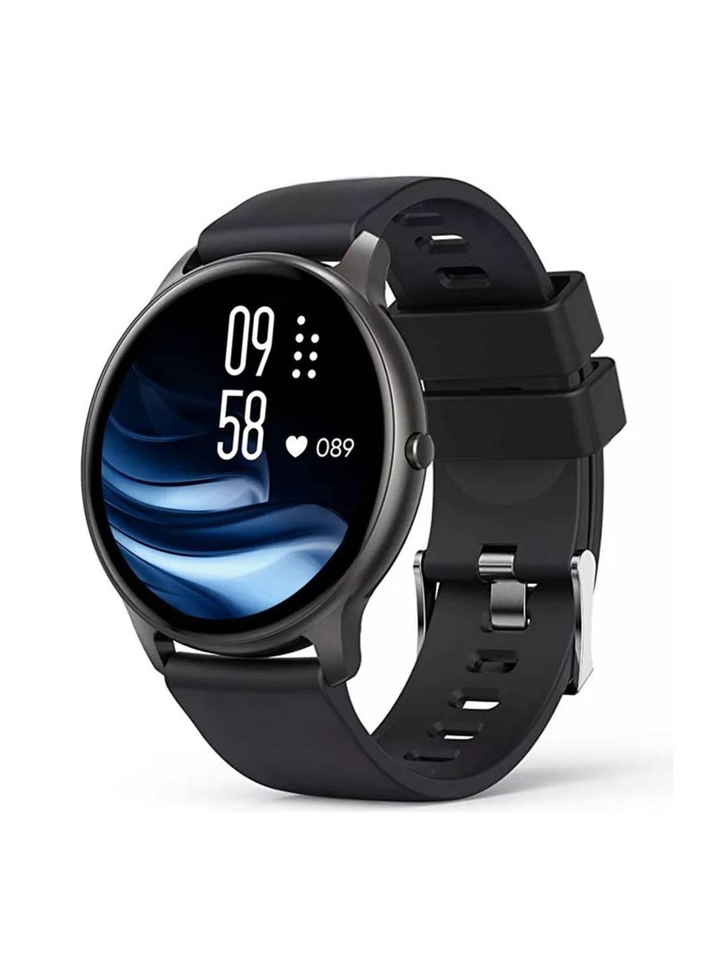 Waterproof Activity Tracker with Full Touch Color Screen Smart Watch With Bluetooth Call for Women Black