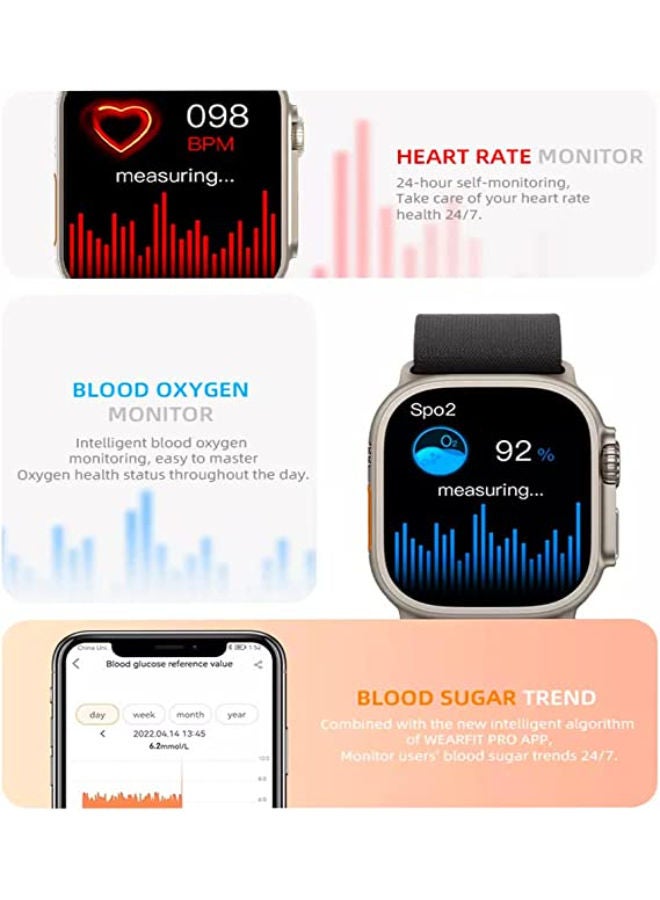 GS8 Ultra Waterproof Bluetooth Sport Watch Digital Smartwatch-SILVER