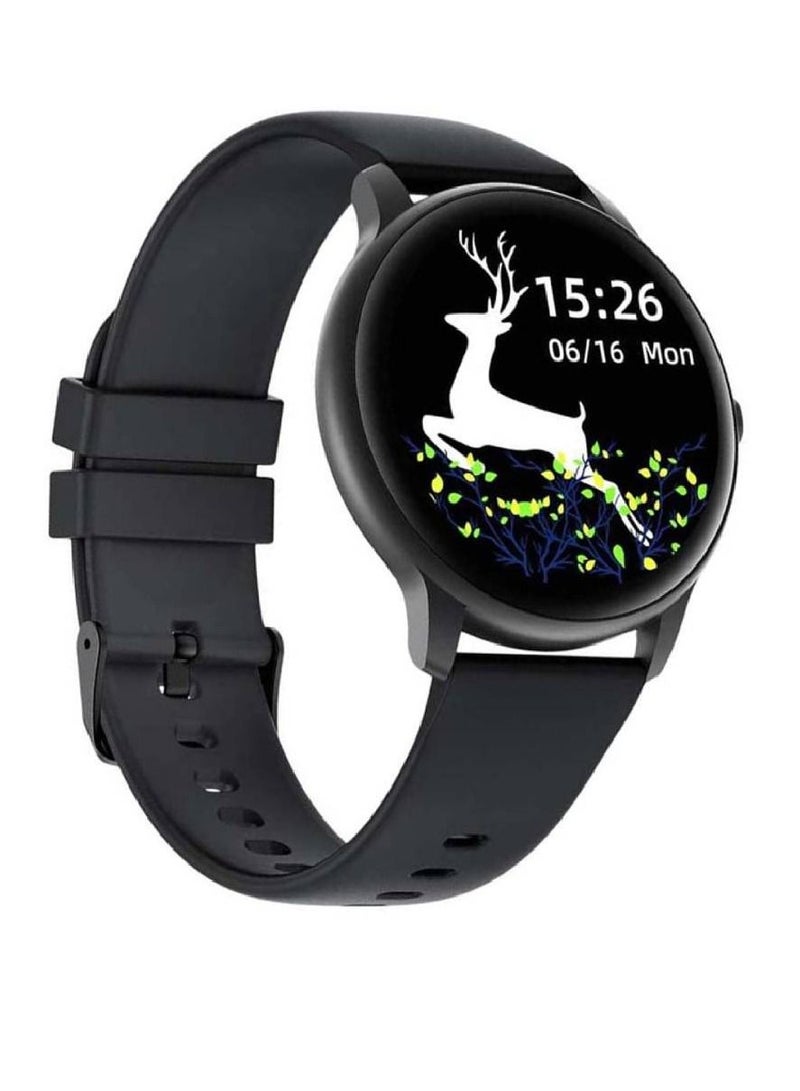 New Bluetooth Call Business Casual / Heart Rate Monitor Smart Watch For IOS Android - Black