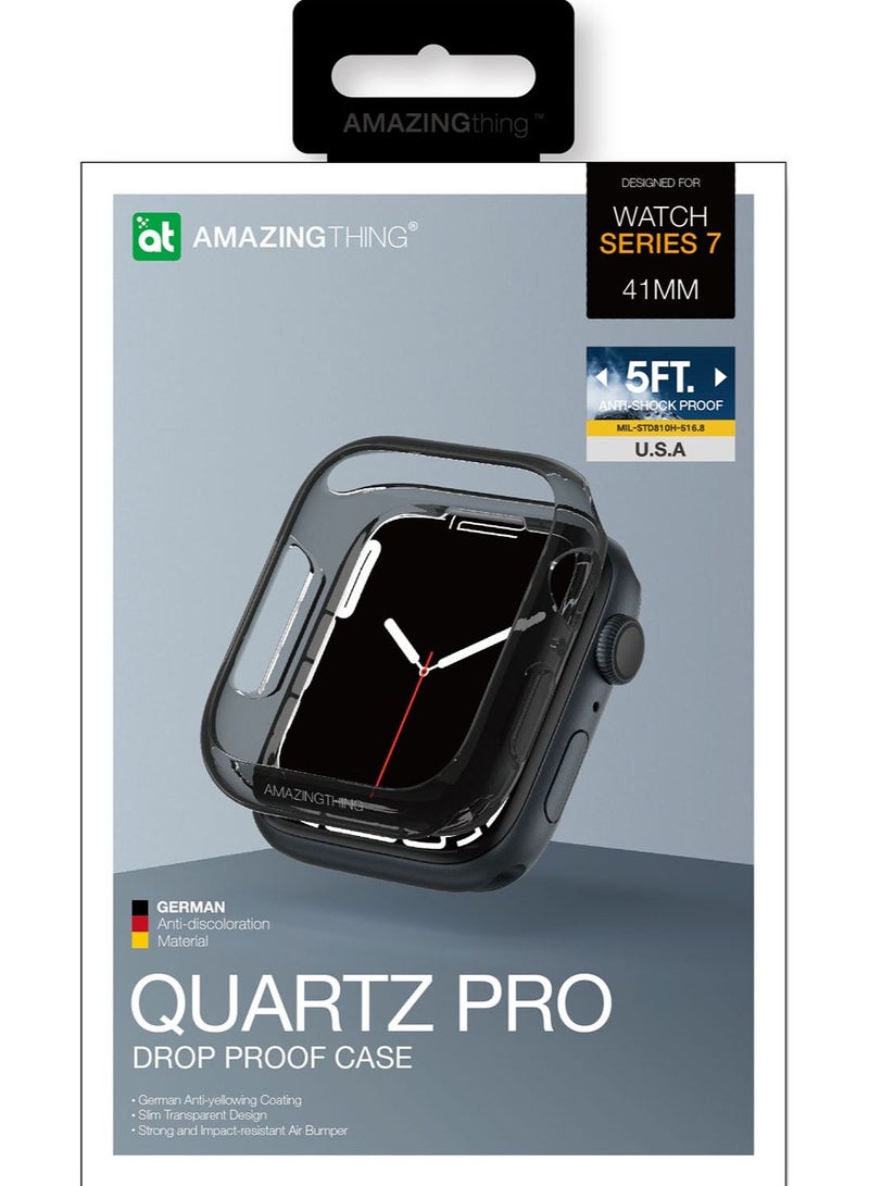 Quartz Pro Apple Watch Series 8 / 7 41mm Case Cover - Clear Black