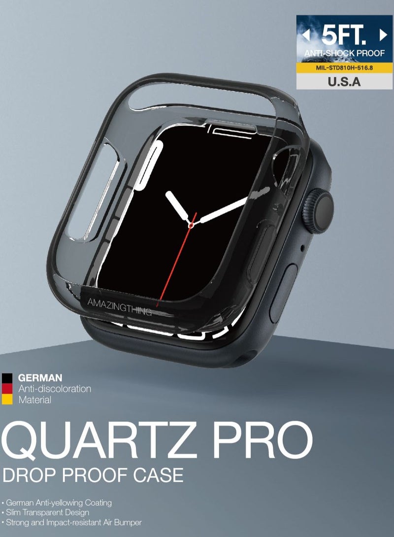 Quartz Pro Apple Watch Series 8 / 7 41mm Case Cover - Clear Black