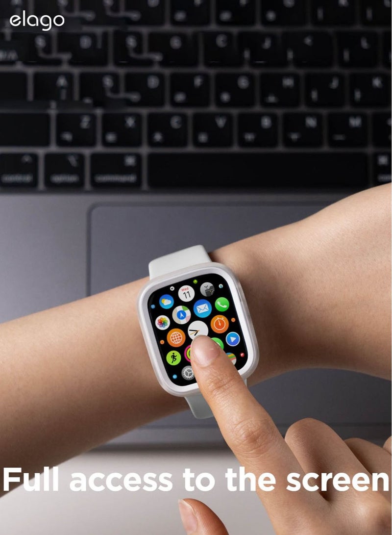 Duo for Apple Watch Series 8/7 (45mm), Series 6/SE/5/4 (44mm) Cover Case - Clear White