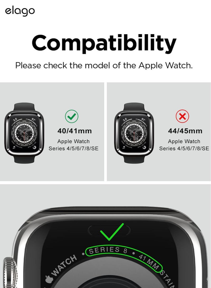 Duo for Apple Watch Series 7 (41mm), Series 6/SE/5/4 (40mm) Cover Case - Black Metallic Dark Grey