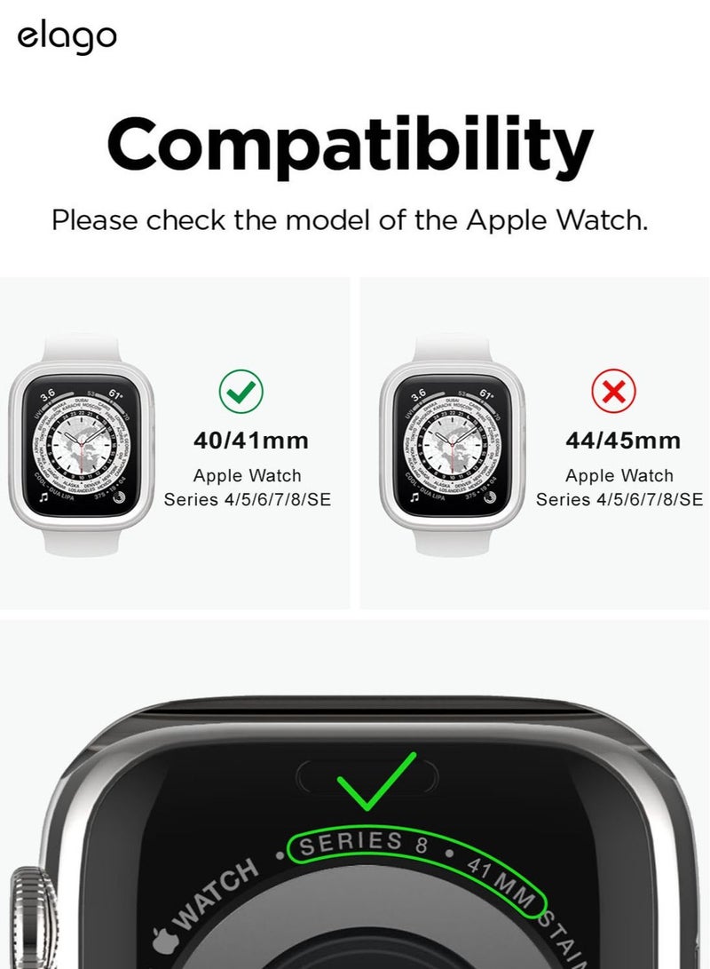 Duo for Apple Watch Series 7 (41mm), Series 6/SE/5/4 (40mm) Cover Case - Clear White