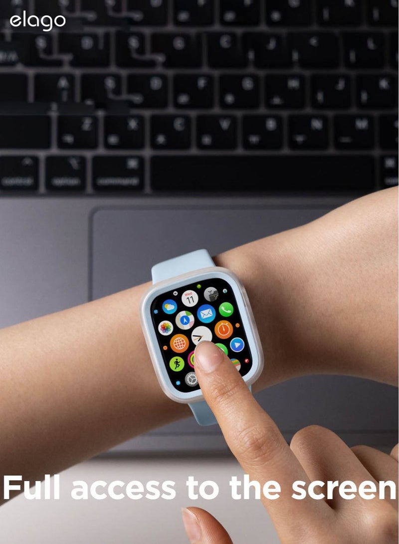 Duo for Apple Watch Series 8/7 (45mm), Series 6/SE/5/4 (44mm) Cover Case - Clear Light Blue