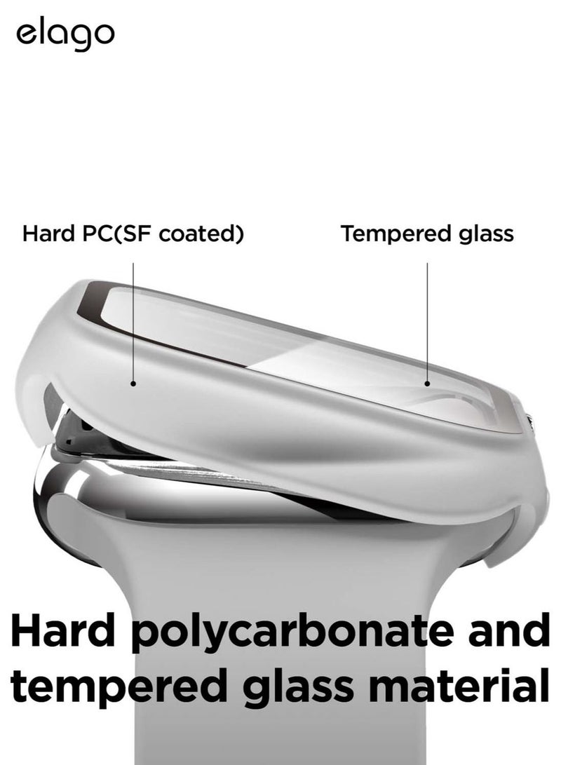 Clear Shield for Apple Watch Series 8/7 (45mm) Case Cover - Frosted Transparent