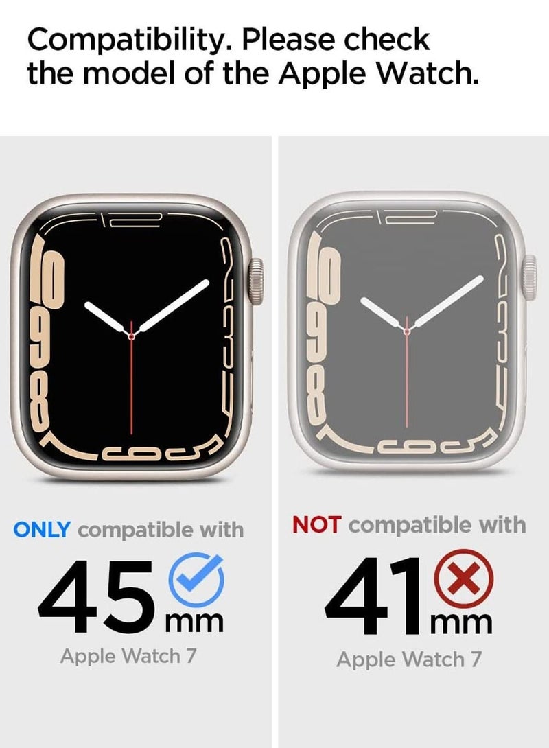 Ultra Hybrid Apple Watch Series 8 / 7 45mm Case with Screen Protector - Crystal Clear