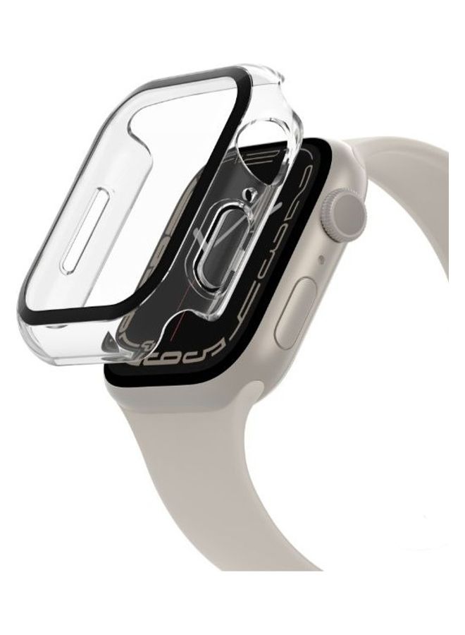 Tempered Curve 2-in-1 Built-in Screen Protector With Bumper For Apple Watch Series 7 41mm Clear