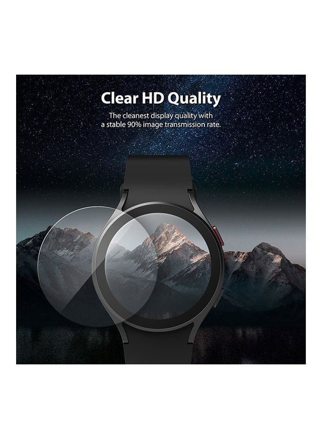 Galaxy Watch 5 Or 4 44mm Screen Protector Sapphire Crystal Tempered Glass 9H Hardness Anti Scratch Full Cover Clear