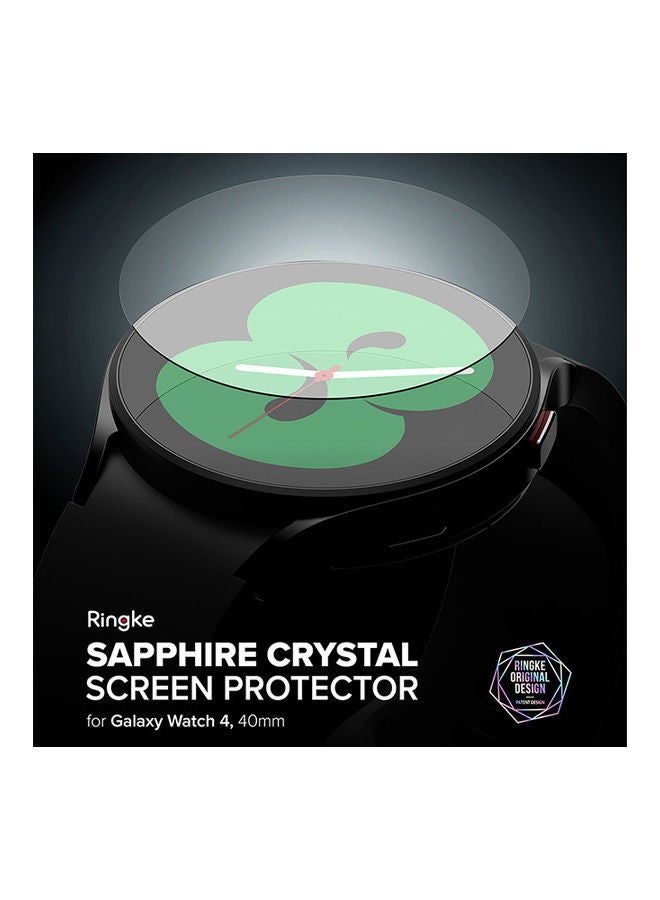 Galaxy Watch 5 Or 4 40mm Screen Protector Sapphire Crystal Tempered Glass 9H Hardness Anti Scratch Full Cover Clear