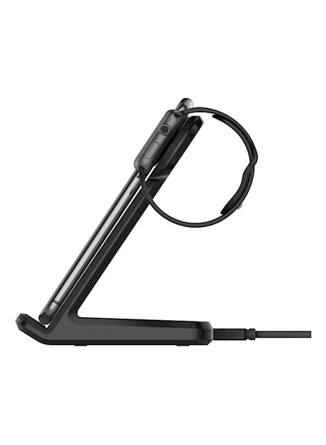 2-In-1 Qi Wireless Charging Stand For Apple Iphone Xs Max/XR/X/8 Plus And Samsung S9/S8/Note 9/8 With Apple Smartwatch 1/2/3/4 Black