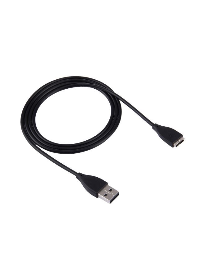 Portable USB Charging Cable For Fitbit Surge Black