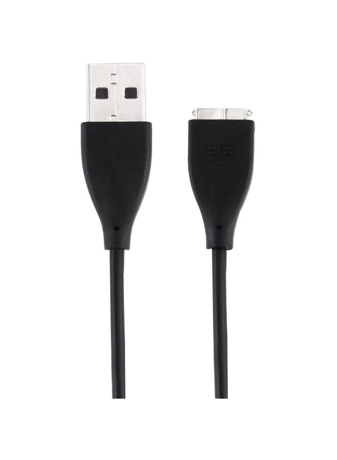 Portable USB Charging Cable For Fitbit Surge Black