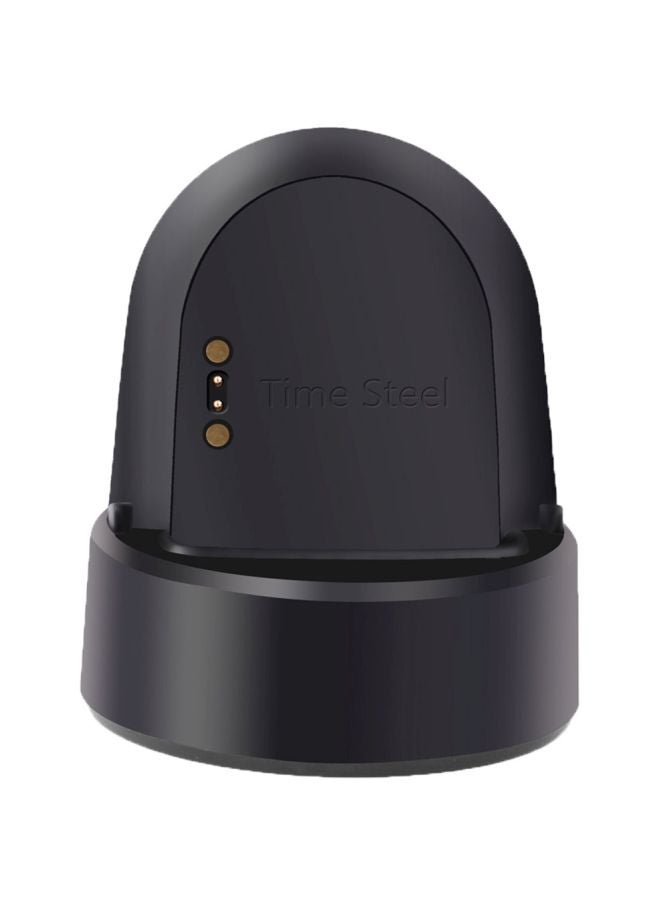 Wireless Charging Dock With Cable For Pebble Time Steel Black