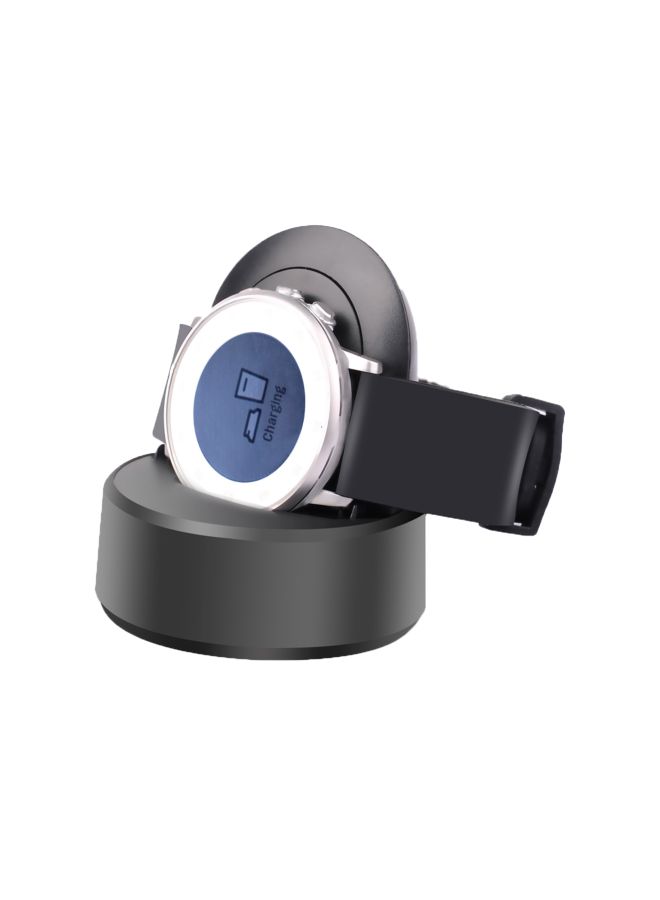 Charging Dock With Cable For Pebble Time Round Black