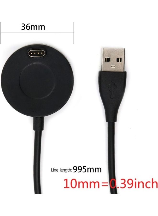 USB Charger Dock Cable for G-armin Fenix 5S/5X/6 Forerunner 935/Vivoactive 3 Black