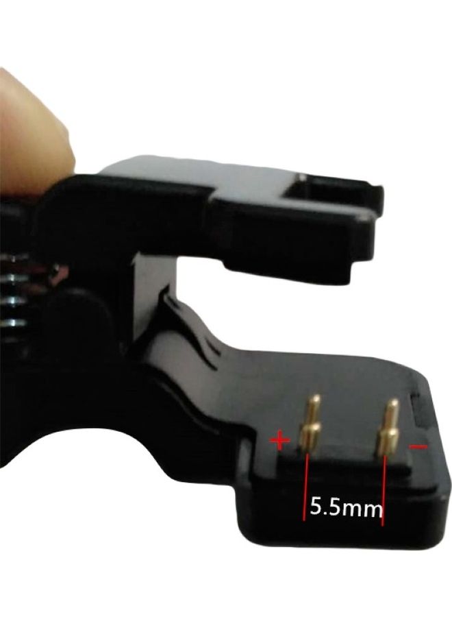Portable Smart Bracelet Watch Charger Cable Adapter Clip Black