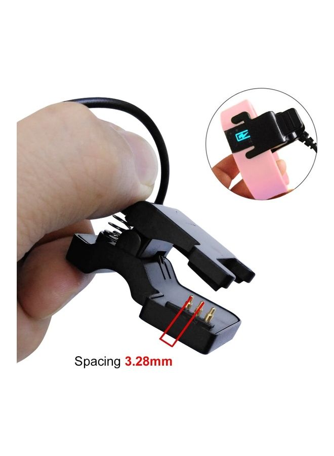 2/3-Pin Portable Smart Bracelet Watch Charger Clip 4/5/6mm Black