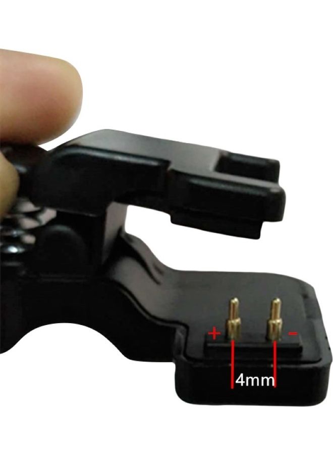 2/3-Pin Portable Smart Bracelet Watch Charger Clip 4/5/6mm Black