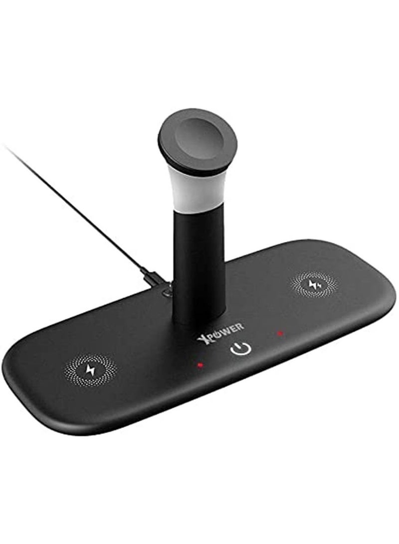LH5 Wireless Charger 4x Output [15W] Compatible With iPhone 12 Series/ Smartwatch Series 1 to 6 / Airpods 2 & Airpods Pro