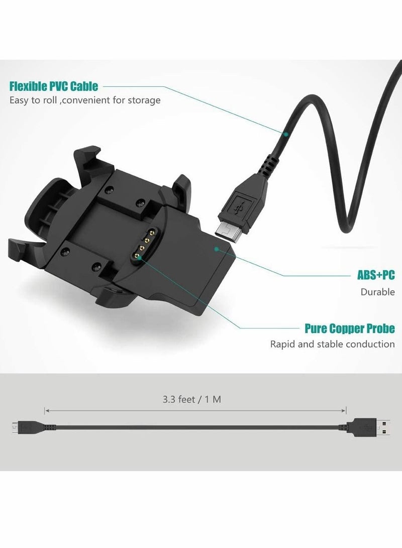 Smartwatch Charger for Garmin Fenix 3, for Fenix 3 Sapphire, for Fenix 3 HR, for Quatix 3, for Tactix Bravo, for D2 Bravo Smartwatch, USB Charging Cable Clip 3.3ft 100cm, Fitness Tracker Accessories