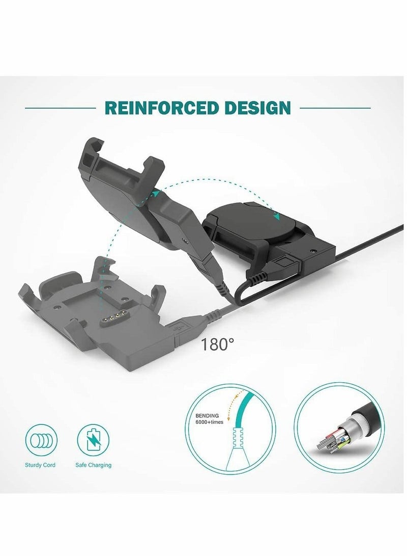 Smartwatch Charger for Garmin Fenix 3, for Fenix 3 Sapphire, for Fenix 3 HR, for Quatix 3, for Tactix Bravo, for D2 Bravo Smartwatch, USB Charging Cable Clip 3.3ft 100cm, Fitness Tracker Accessories