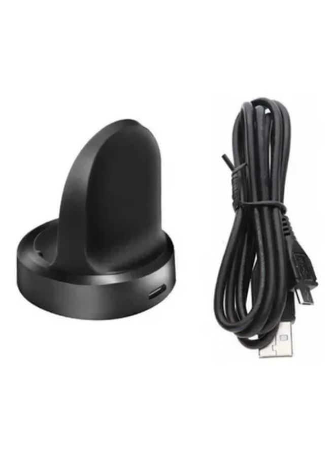 Wireless Smartwatch Charger Dock Pad For Samsung Gear S3 Smart Watch Black
