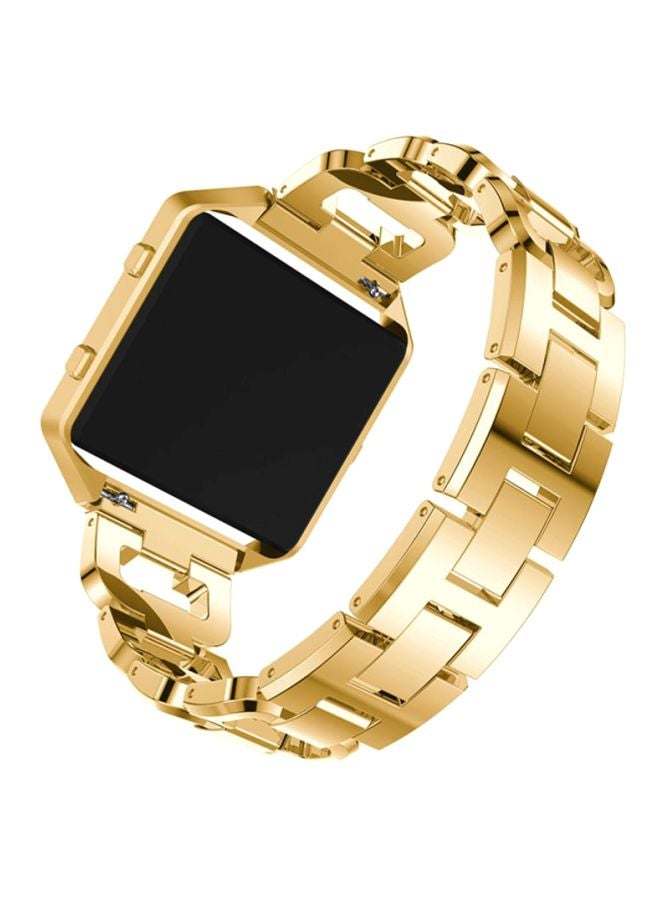 Replacement Band Strap With Frame For Fitbit Blaze Gold