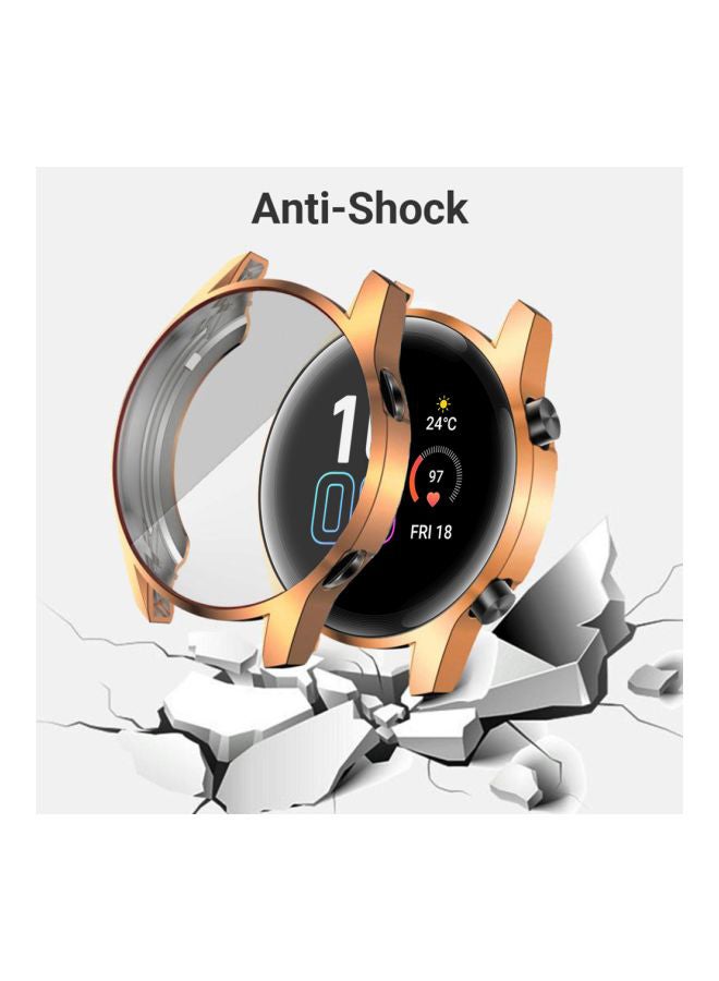 Protective Smartwatch Case For Huawei GT 2 46mm Rose Gold/Clear