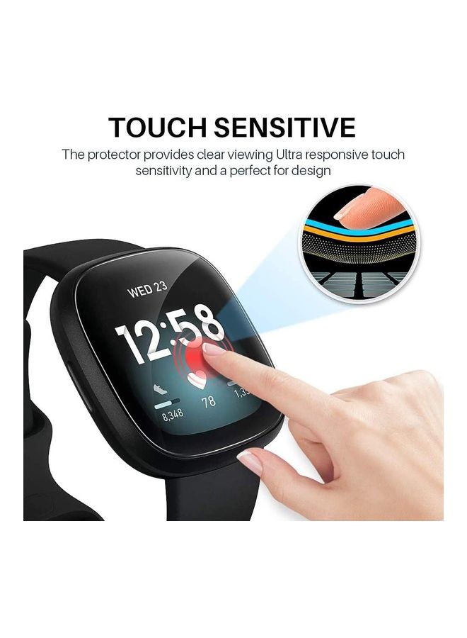 Pack Of 8 Large Silicone Strap Band With TPU Screen Protector Multicolour