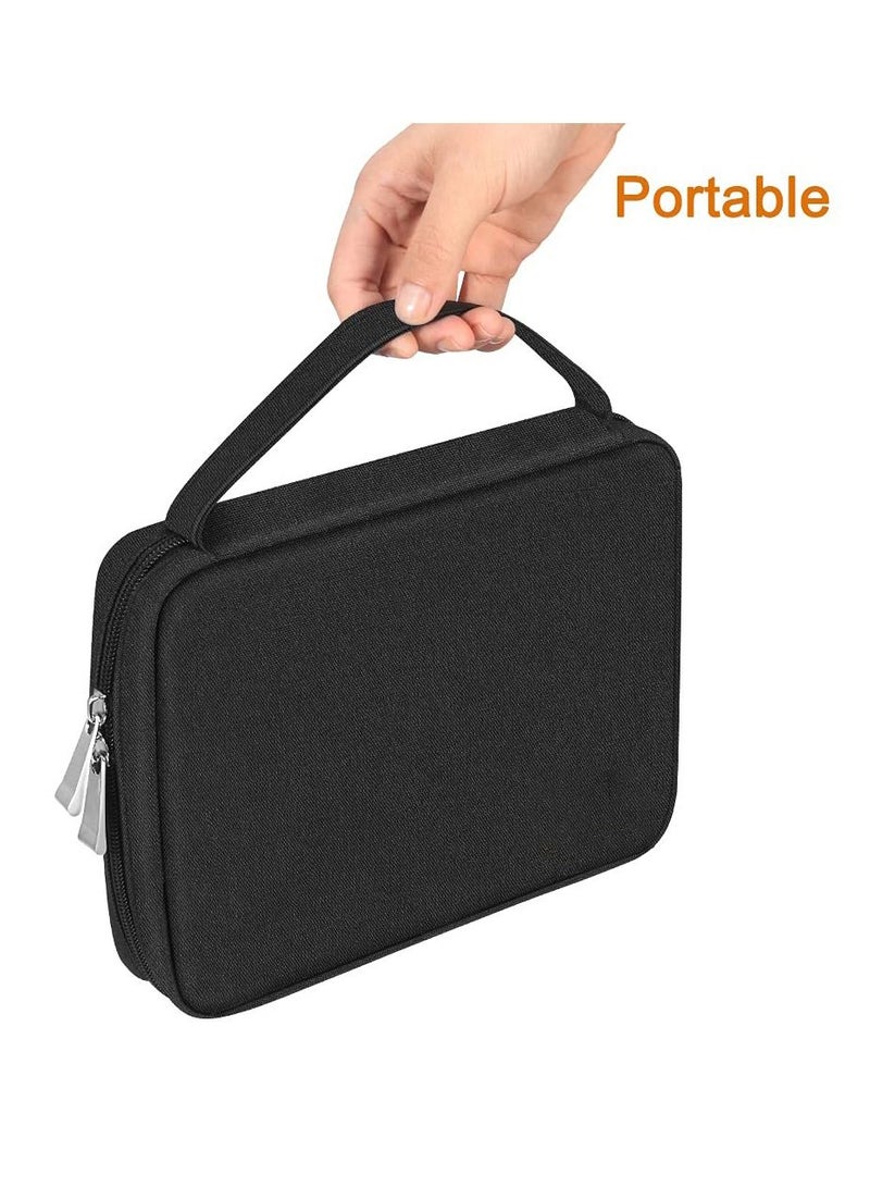 20 Watch Bands Organizer Case, Waterproof Carrying, Compatible with Apple Watch, for Fitbit Series (Black)