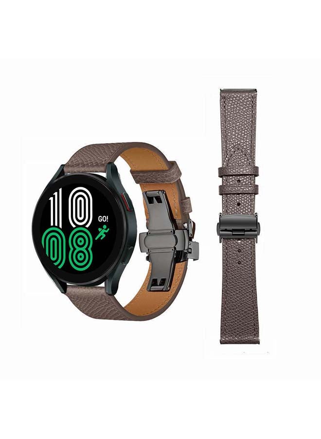 Genuine Leather Replacement Band for Samsung Galaxy Watch 4 40/44mm Grey