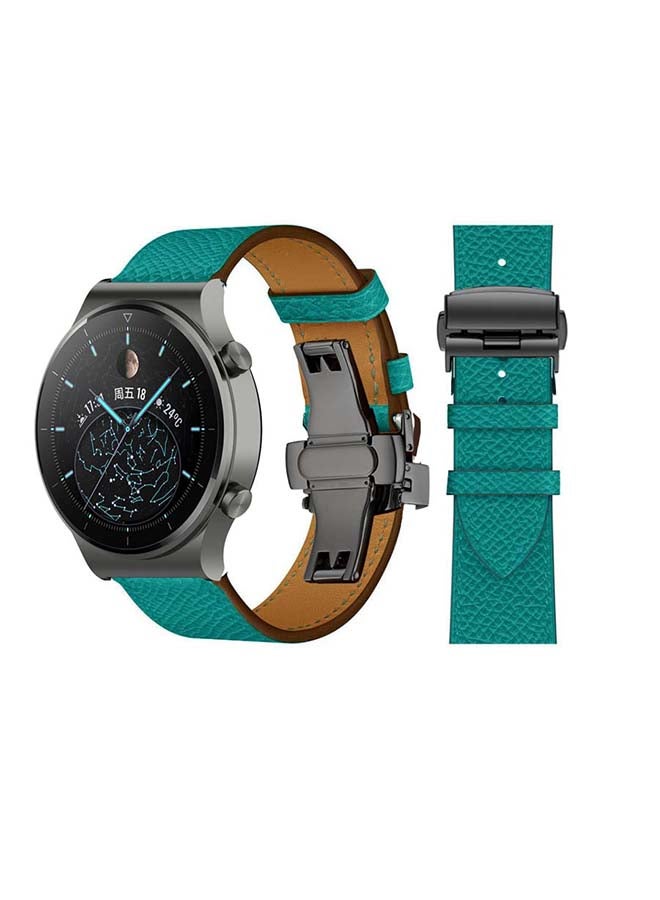 Genuine Leather Replacement Band 22mm For Huawei Watch GT2 Pro Green