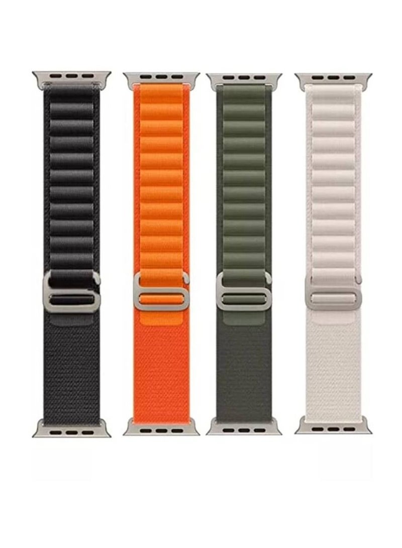 Replacement Nylon Loop Strap Compatible With Apple Watch Series 8 | 8 Ultra Orange