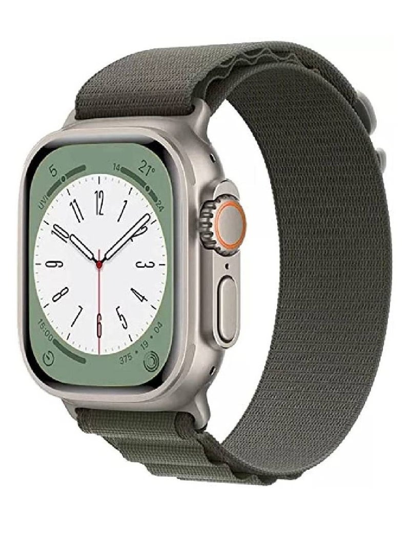 Replacement Nylon Loop Strap Compatible With Apple Watch Series 8 | 8 Ultra Green