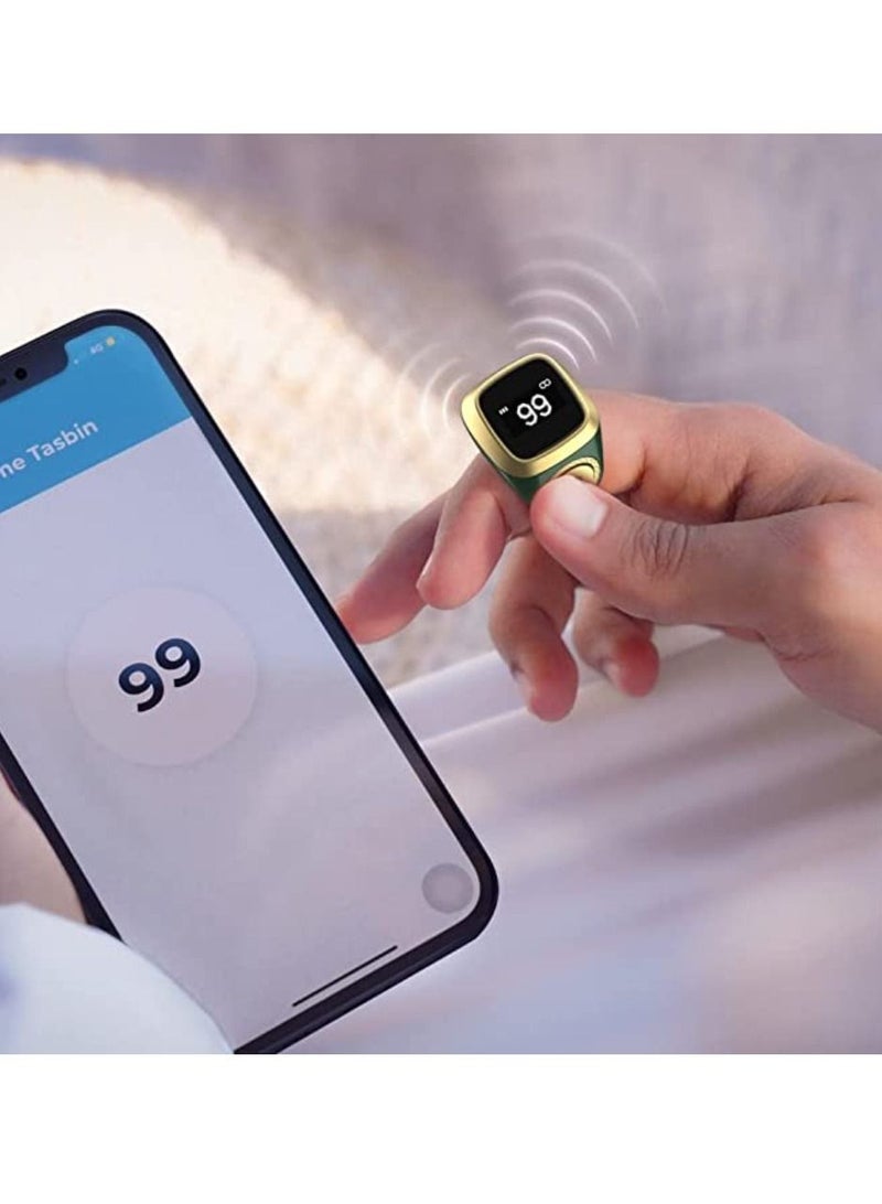 Smart Tasbih Plastic Zikr Lite Ring Green 18MM