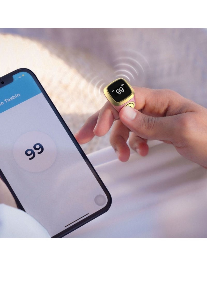 Smart Tasbih Plastic Zikr Lite Ring Pink 20MM