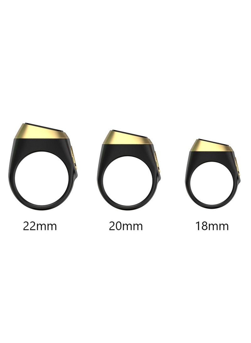 Smart Tasbih Plastic Zikr Lite Ring Black 18MM