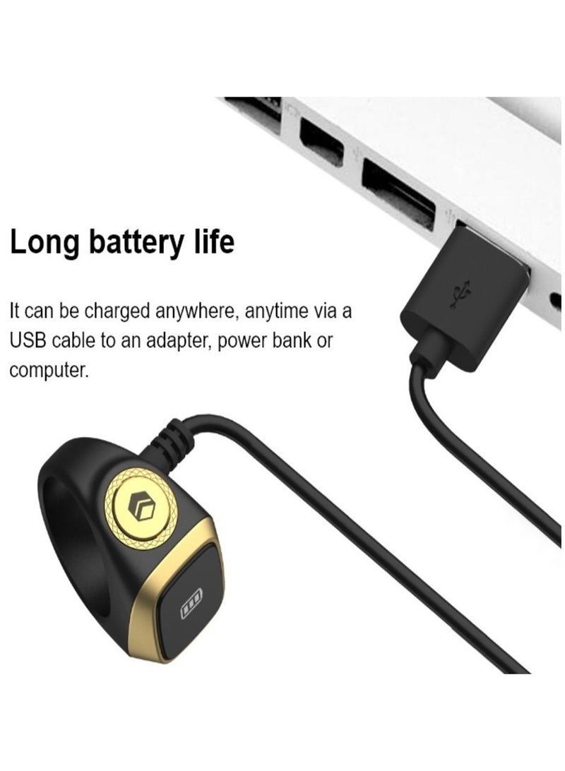 Smart Tasbih Plastic Zikr Lite Ring Black 18MM