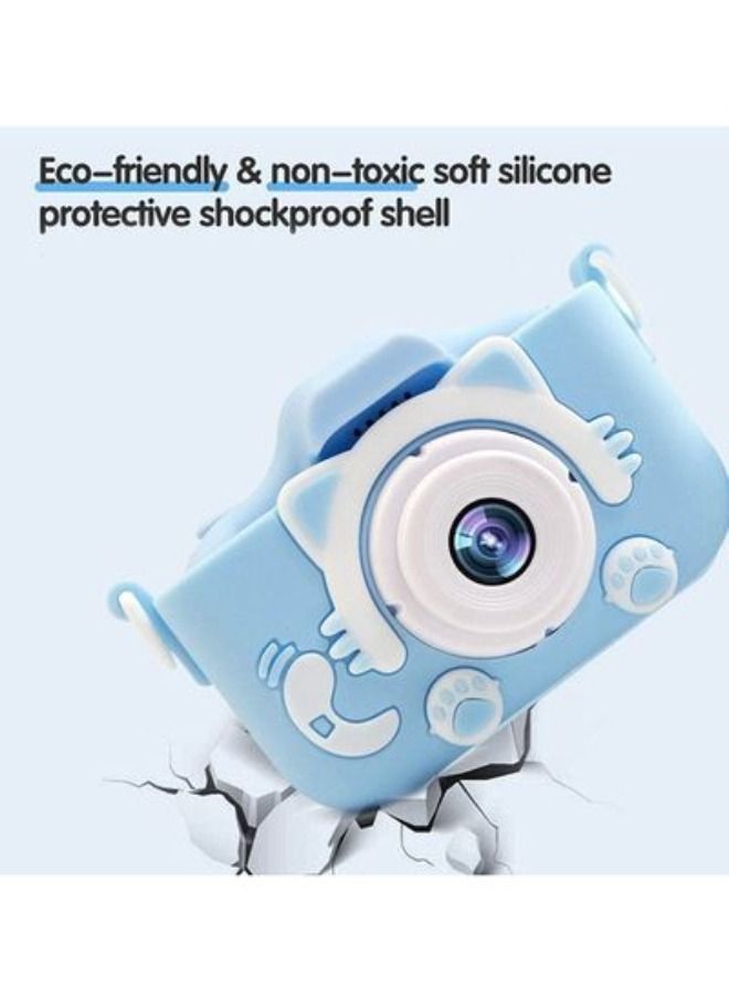Kids Toy Digital Camera, 2021 Upgrade 1080P Dual Camera 2.0 Inches Screen 20MP HD Video Camcorder with [ 32 GB Memory Card ] Gifts for Child Boys Girls, Best Birthday Gift Games Toy (Blue