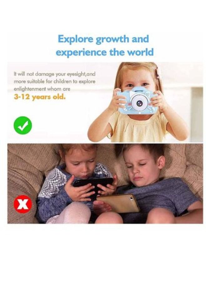 Kids Toy Digital Camera, 2021 Upgrade 1080P Dual Camera 2.0 Inches Screen 20MP HD Video Camcorder with [ 32 GB Memory Card ] Gifts for Child Boys Girls, Best Birthday Gift Games Toy (Blue