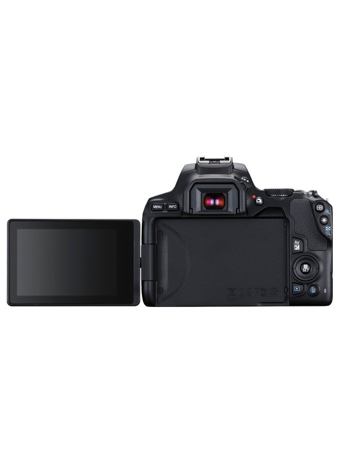 EOS 250D DSLR Camera With EFS 18-55 DC III Lens 24.1 MP APS-C Sensor 5 FPS Vari-Angle Touchscreen 4K Movies Wi-Fi Bluetooth