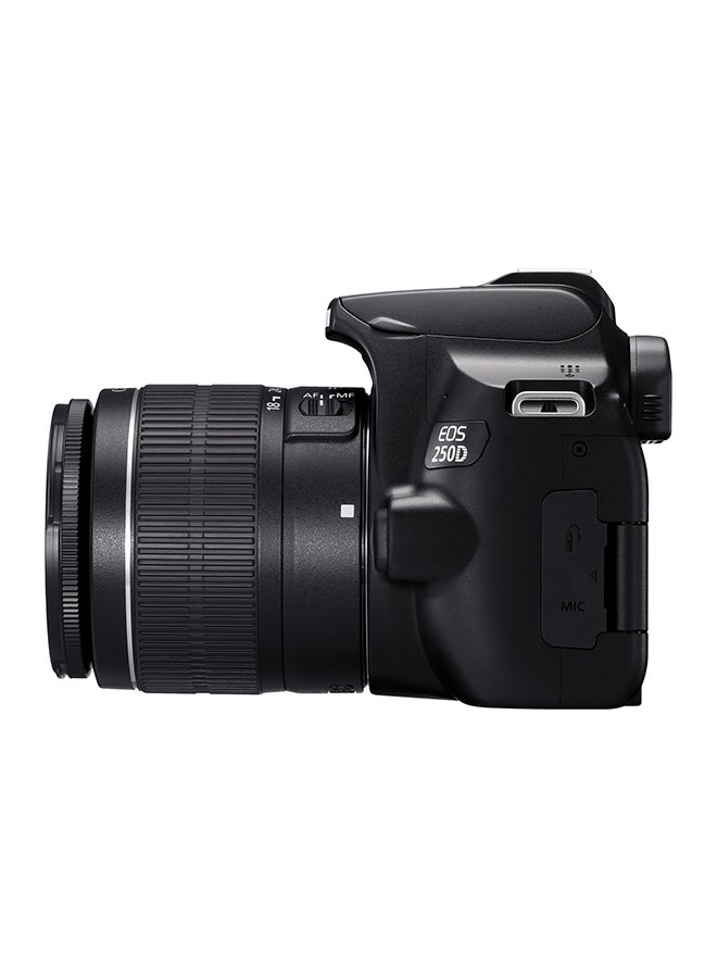 EOS 250D DSLR Camera With EFS 18-55 DC III Lens 24.1 MP APS-C Sensor 5 FPS Vari-Angle Touchscreen 4K Movies Wi-Fi Bluetooth