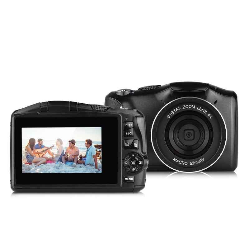 48MP 2.7K Ultra HD LCD Display Screen Digital Camera With Charging Cable Strap