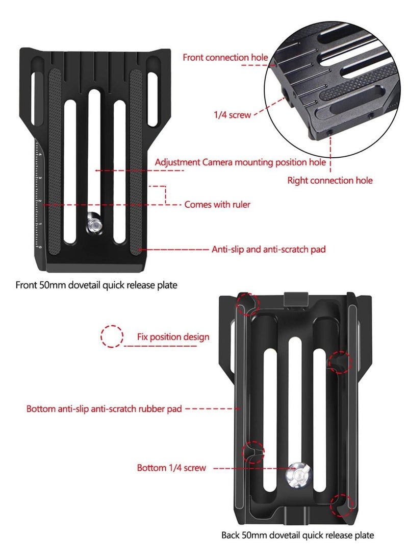 SLR Vertical Fast Mounting Board Black Fast Loading Professional L Type Mount Bracket for ZHIYUN WEEBILL, for RSC2 RS2, for DJ1